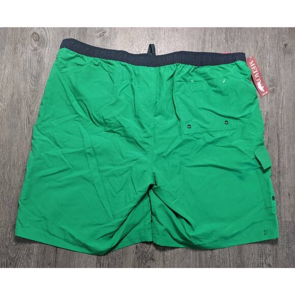 Swim Trunks Merona XXL Green Men 21 Inch Drawstring Closure Knee Length NWT - Picture 2 of 5